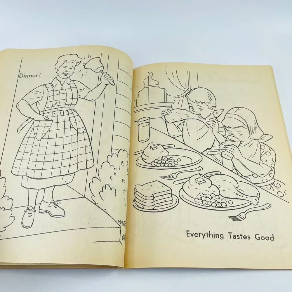 Color Time 1964 Vintage Coloring Book Easter Bunny Whitman 1120 Unused Uncolored